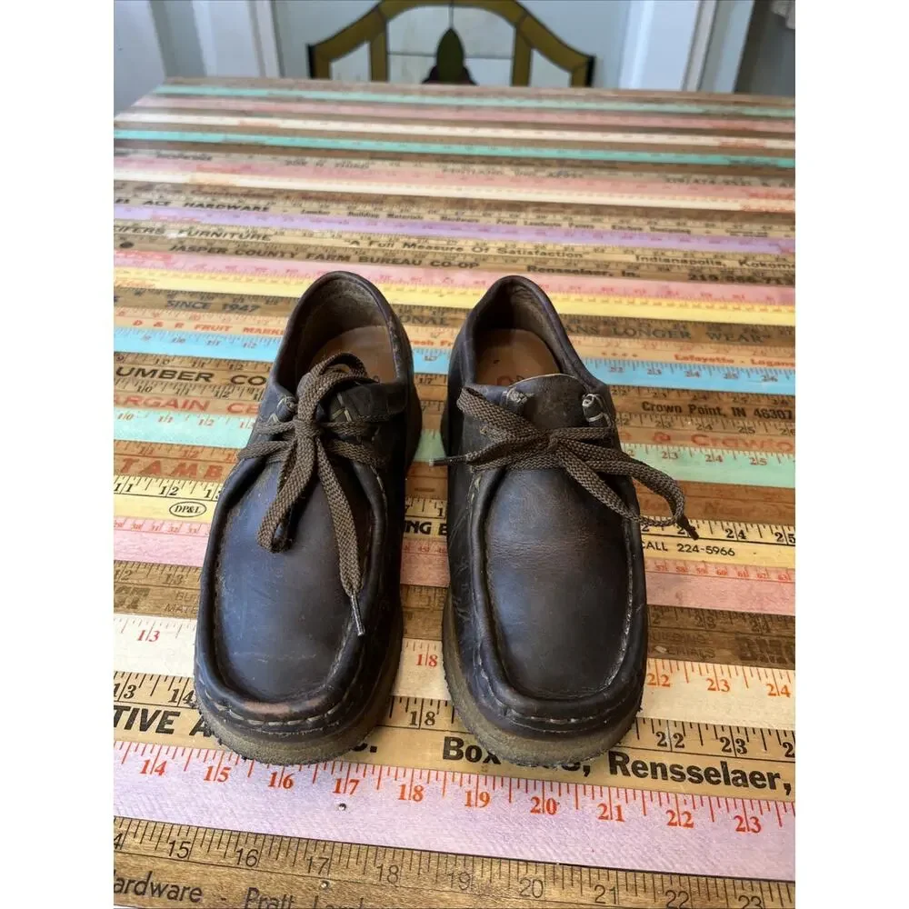 Clarks Originals Wallabee Shoes Brown Leather Women US 6 EU 36 Classic